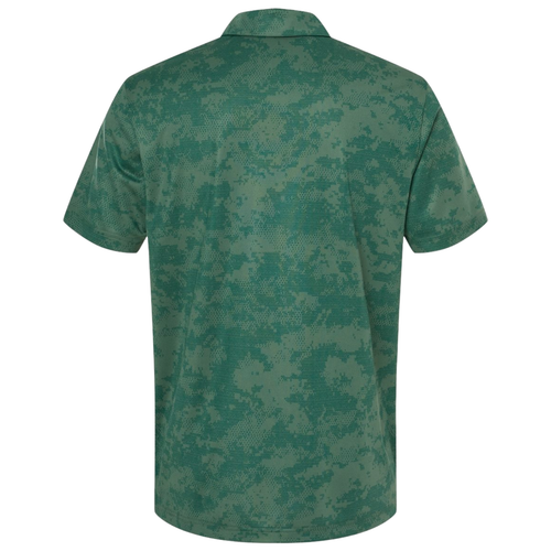 KOMATSU ADIDAS Men's All Over Camo Print Polo - Green Oxide